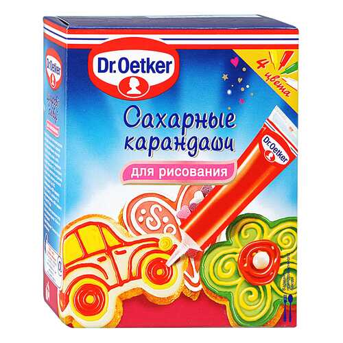 Сахарные карандаши Dr.Oetker для рисования украшения десертов 76 г в Самбери