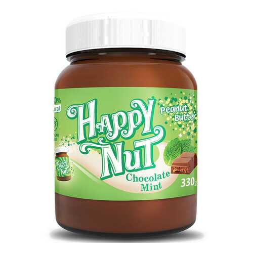 Арахисовая паста шоколадная HAPPY NUT с мятой 330 г в Самбери