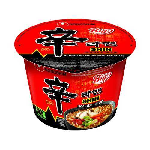 Лапша быстрого приготовления Шин Рамен Nongshim чашка 114 г в Самбери