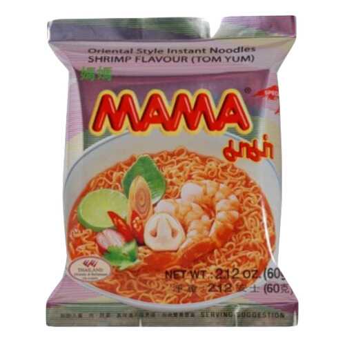 Лапша Mama тайская быстрого приготовления со вкусом креветки том-ям 60 г в Самбери