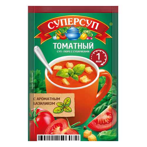 Суперсуп-пюре Русский продукт Суперсытный момент томатный с сухариками 20 г в Самбери