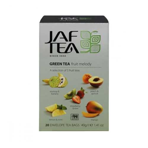 Чай Jaf Tea Green Fruit Melody зеленый с добавками ассорти 5 видов по 4 сашета в Самбери