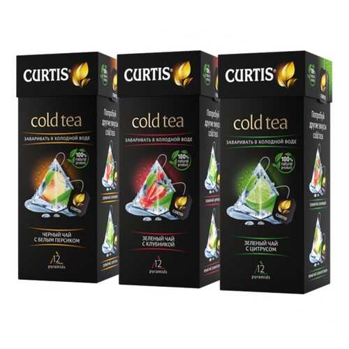 Набор чая Curtis Cold tea, ассорти , 12 пирамидок х 3 упаковки в Самбери