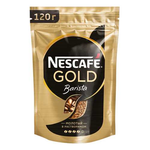 Кофе растворимый Nescafe gold barista сублимированный с молотым мягкая упаковка 120 г в Самбери