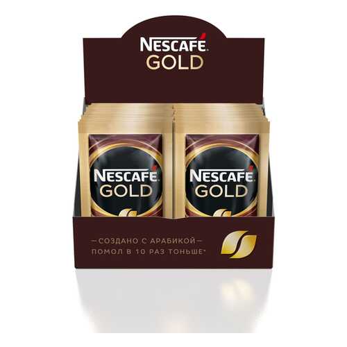 Кофе растворимый сублимированный NESCAFE Gold с добавлением молотого кофе 20 порций по 2г в Самбери