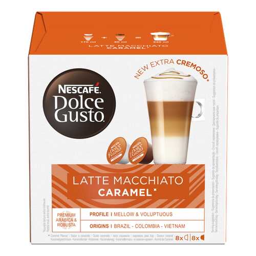 NESCAFE Dolce Gusto Латте Макиато со вкусом карамели, кофе в капсулах, 16 капсул в Самбери