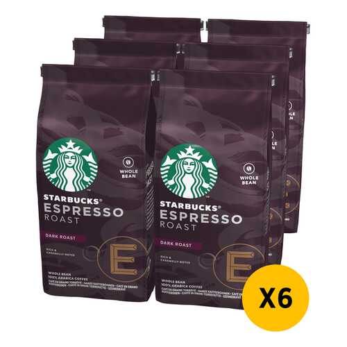 STARBUCKS Dark Esrpesso Roast кофе в зернах 6 штук по 200г в Самбери