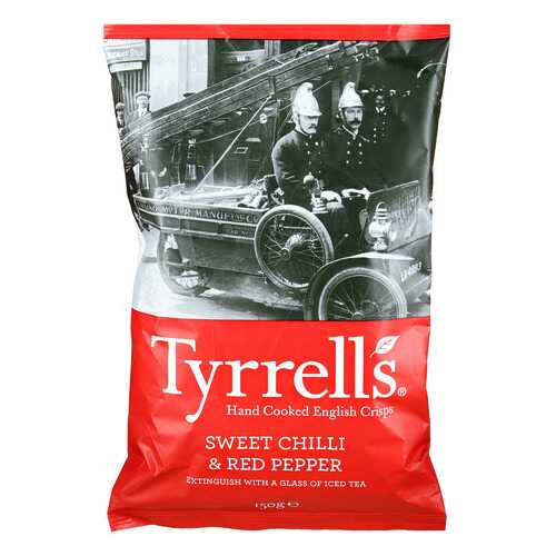 Чипсы Tyrrells с красным перцем и перцем чили 150г в Самбери