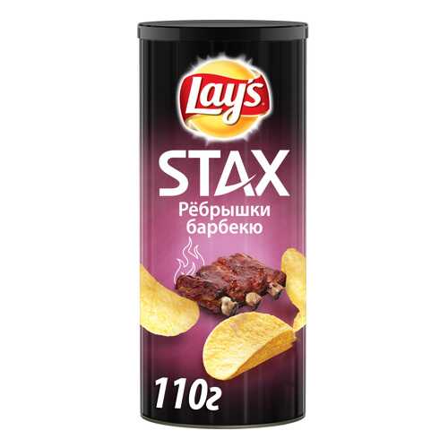 Картофельные чипсы Lay's stax ребрышки барбекю 110 г в Самбери