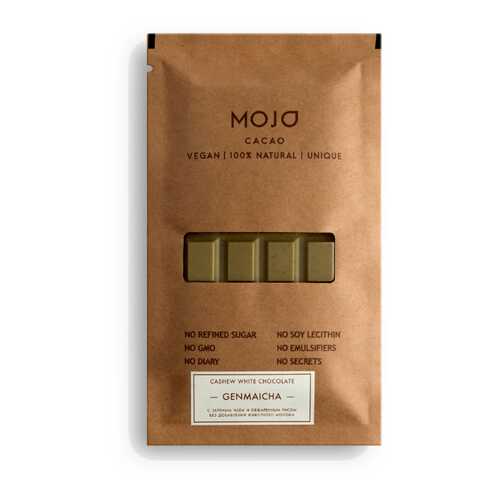 Белый шоколад Mojo Cacao с зеленым чаем и обжаренным рисом genmaitcha в Самбери