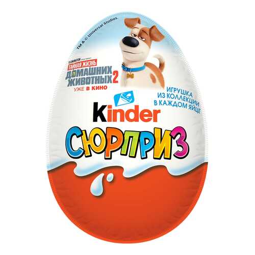 Яйцо Kinder Сюрприз из молочного шоколада с игрушкой Тайная жизнь домашних животных-2 20 г в Самбери