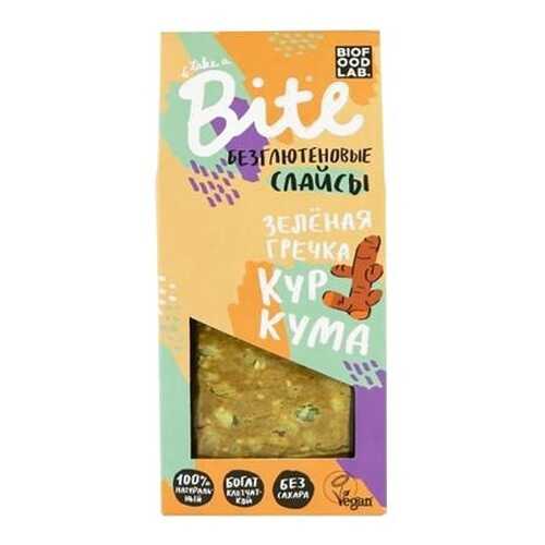 Хлебцы хрустящие Take a Bite слайсы из зеленой гречки с куркумой 100 г в Самбери