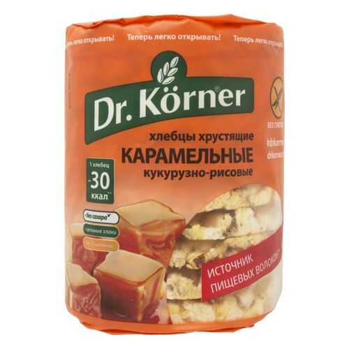 Хлебцы кукурузно-рисовые Dr.Korner карамельные без глютена 90 г в Самбери