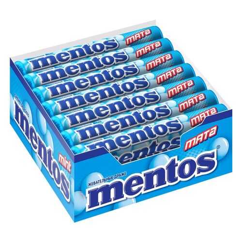 Драже Mentos мята жевательное 21*37 г в Самбери