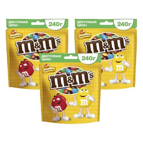 M&M`s конфеты Арахис 240 гр 3 упаковки в Самбери