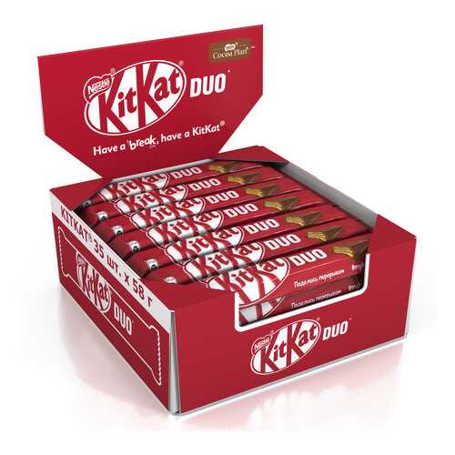 Молочный шоколад Kit Kat с хрустящей вафлей 35 штук по 58 г в Самбери