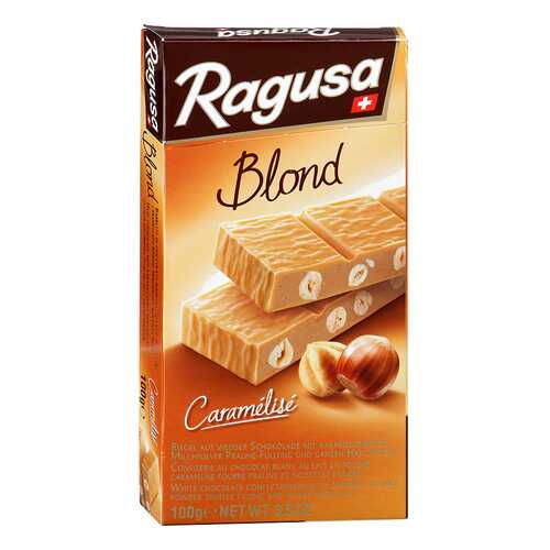 Шоколад белый Ragusa Blond с трюфельной начинкой и целыми лесными орехами 100 г в Самбери