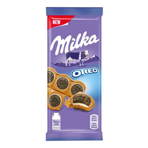 Шоколад молочный Milka печенье орео со вкусом ванили 92 г в Самбери