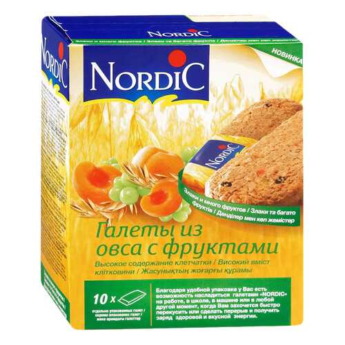 Галеты Nordic из овса с фруктами 30 г 10 штук в Самбери