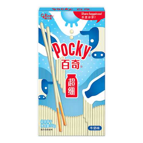 Палочки Glico Pocky молочные белый шоколад ультра тонкие 55 г в Самбери