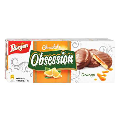 Печенье BERGEN Obsession Orange 145г в Самбери