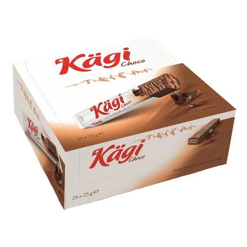 Вафли Kaegi Choco с шоколадным кремом в молочном шоколаде 24*25 г в Самбери