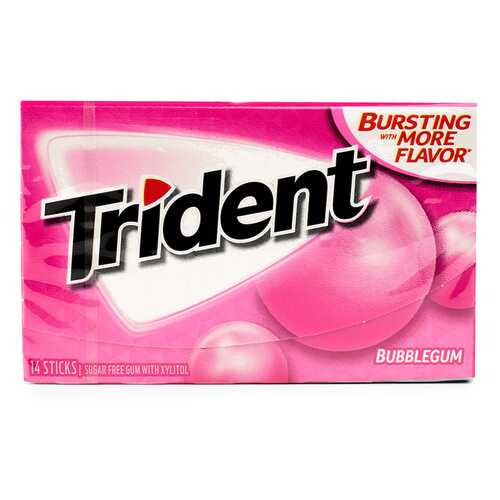 Жевательная резинка TRIDENT Bubblegum, 18 пластинок США в Самбери