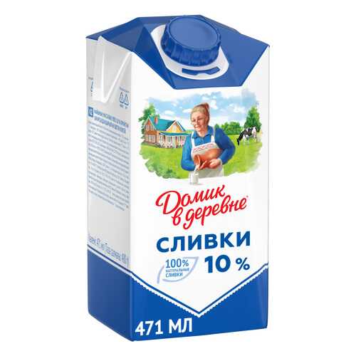 Сливки Домик в деревне 10% 480 г в Самбери